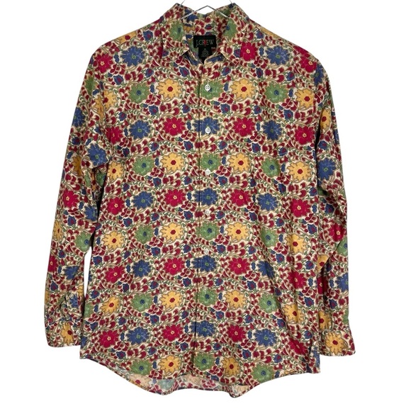 J.CREW Vintage Vivid Floral Button down Collared Shirt Size Small - Picture 1 of 6
